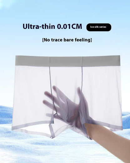 Men's Ice Silk Sexy Comfortable Thin Seamless Breathable Underwear