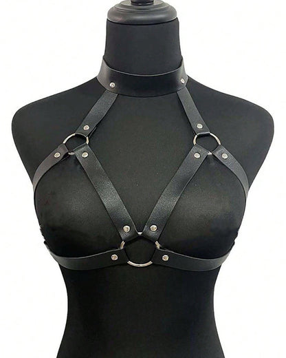 Sexy Leather Strap Bra Accessories
