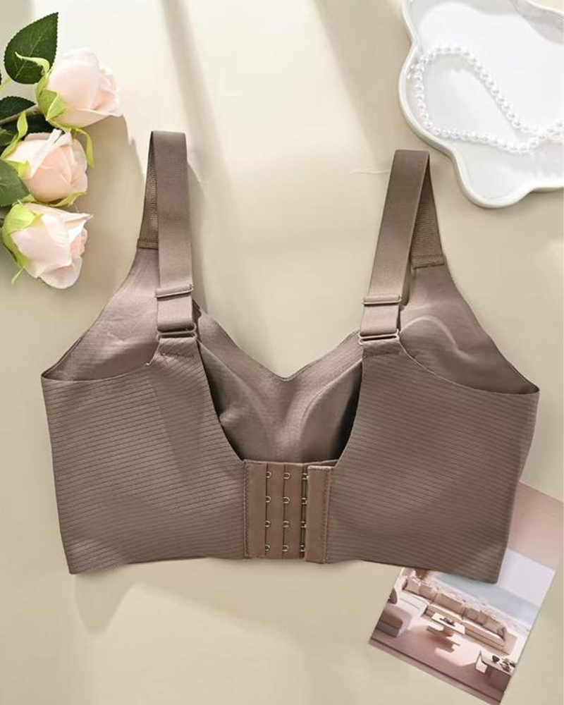 Women's Solid Color Four Rows Adjustable Wireless Bras