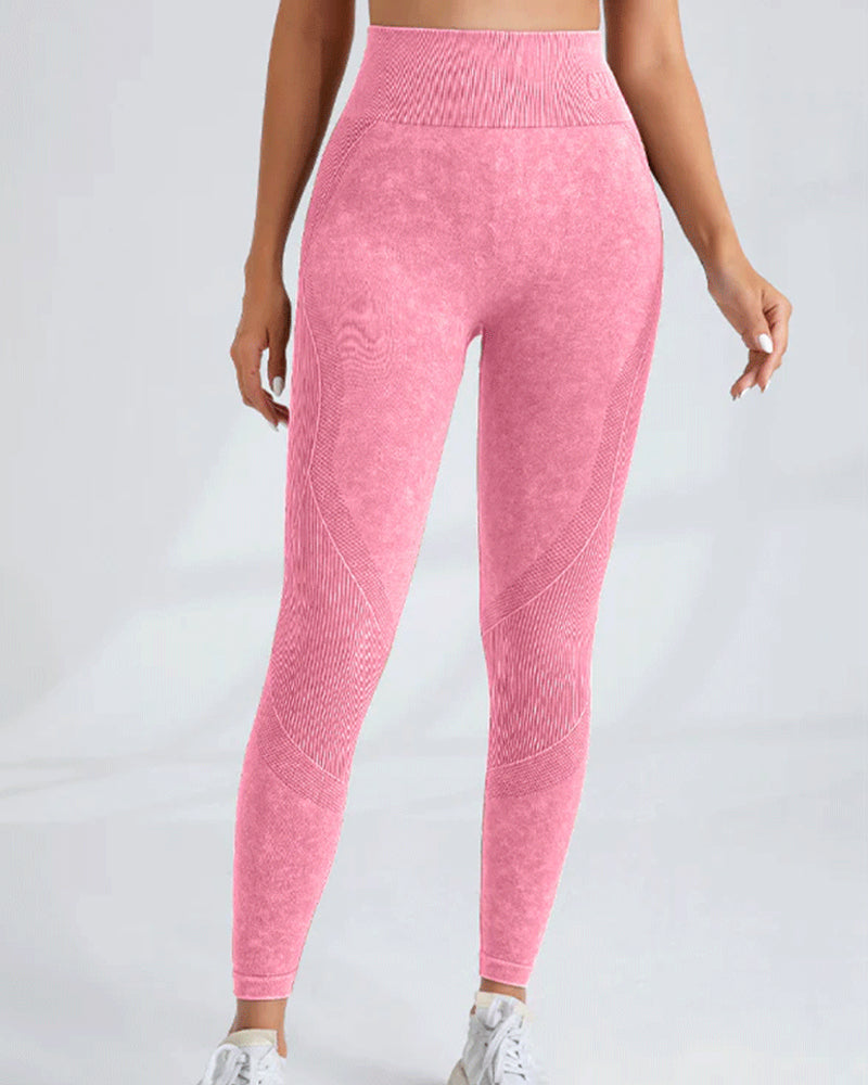 High Waisted Hip-lifting Seamless Quick-drying Yoga Leggings